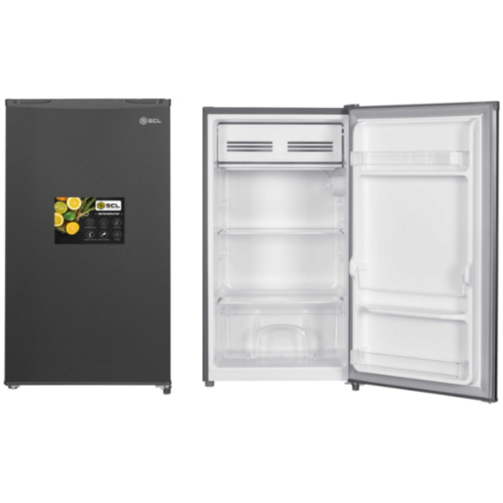 SCL 90L Single Door Refrigerator SCL-RSD90PG –  Compact, energy-efficient fridge with reliable cooling and a stylish pebble grey finish.