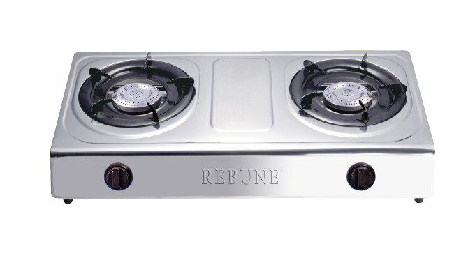 Rebune RE-4-055 2-Burner Gas Stove – Durable & Efficient Cooking