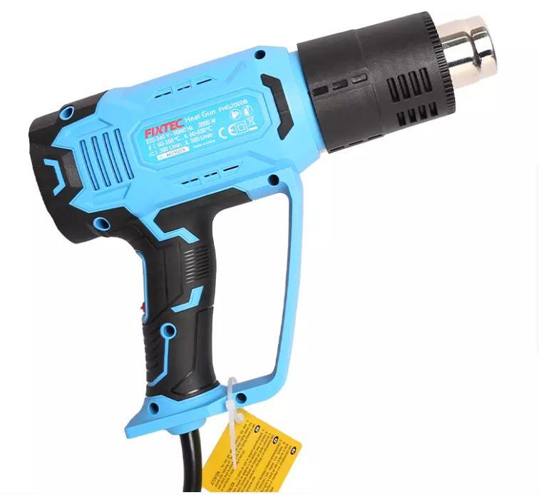FIXTEC FHG2000B 2000W Heat Gun – Industrial Hot Air Tool for DIY, Shrinking and Welding