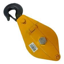 Uyustools PL002U Single Wheel Hook Pulley - 2 Ton Load - Cast Iron & Carbon Steel - Heavy Duty Lifting Pulley