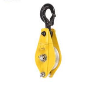 Uyustools PL012U Single Wheel Hook Pulley – 0.5 Ton Load - Cast Iron & Carbon Steel - Heavy Duty Lifting Pulley