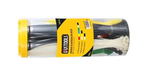 Uyustools AMR1MC Colored Cable Ties 1000Pcs Set - Durable Nylon Fasteners - Multi-Color Options - Barrel Pack - Heavy Duty Electrical & Wire Management - Ideal for Home, Office, and Industrial Use