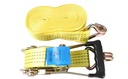 Uyustools CU5023 Ratchet Tie Down 2" x 8M – Heavy Duty Polyester Straps – 2 Ton Rated Working Load – 6 Ton Max Break Strength – High-Strength Polyester Webbing – Double J-Hooks Zinc Plated & Heat Treated