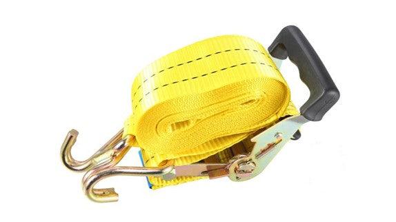 Uyustools CU259C Ratchet Tie Down 2'' x 9M – Heavy-Duty Polyester Strap – 2.5 Ton Rated Working Load – 5 Ton Max Break Strength – Industrial Grade Polyester Lashing Strap for Trucks, Containers & Heavy Hauling