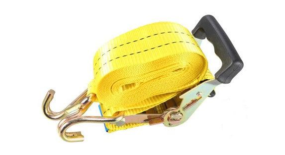 Uyustools CU499C Ratchet Tie Down 4" x 9M – Heavy-Duty Polyester Strap – 4.5 Ton Working Load – 9 Ton Max Break Strength – High-Strength Webbing for Trucks, Trailers, Machinery and Industrial Cargo