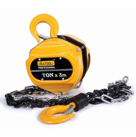 Uyustools TEC202 Chain Hoist - 2 Ton Capacity - Manual Lift - Industrial Grade Steel - Heavy Duty Overhead Lifting Equipment