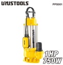 Uyustools PPS001 Submersible Sewage Water Pump  750W 1HP – 11M Max Head, 310L/Min Flow – Dirty Water & Waste Water Pump