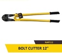 Uyustools NAP112 12'' Heavy Duty Bolt Cutter – Hardened Steel Jaws, Precision Cutting, High Leverage Handles for Chains, Bolts & Padlocks