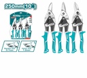 Total THT520106K 10" 3-Piece Aviation Snip Set – Heavy-Duty Tin/Sheet Metal Cutter, Straight & Curved Blades, Industrial-Grade Steel, Ergonomic Handles