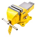 Uyustools TOB203 3'' Bench Vise – Heavy Duty Jaw, Swivel Base, Industrial Metalwork Clamp for Woodworking & DIY
