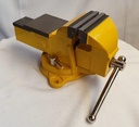 Uyustools TOB204 4'' Bench Vise – Heavy Duty Jaw, Swivel Base, Industrial Metalwork Clamp for Woodworking & DIY