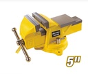 Uyustools TOB205 5'' Bench Vise – Heavy Duty Jaw, Swivel Base, Industrial Metalwork Clamp for Woodworking & DIY