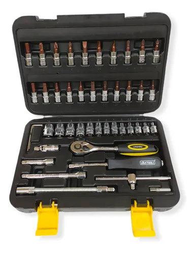 Uyustools DAD46U 46-Piece Socket & Screwdriver Bit Set – Premium Chrome Vanadium Toolkit for DIY & Professional Use