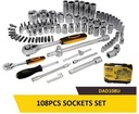 Uyustools DAD108U 108-Piece Socket & Screwdriver Bit Set, Durable Chrome Vanadium, Universal Home & Auto Repair Kit