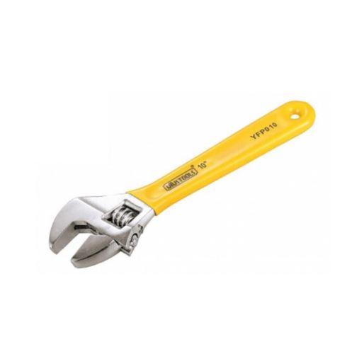Uyustools YFP010 10’’ Adjustable Wrench - Durable Dip Handle, Heavy-Duty Multi-Size Tool for Mechanics & DIY
