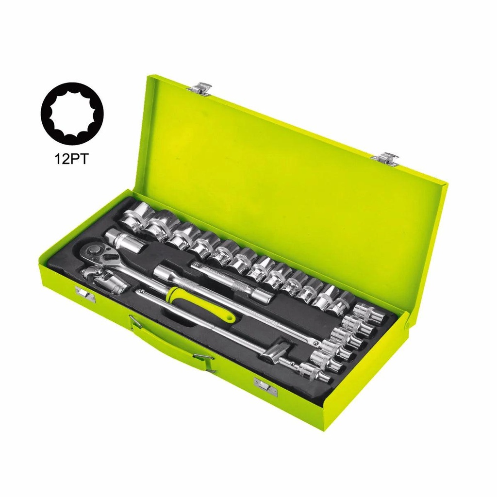 Prescott PHWSL46 46-Piece 1/4'' Socket Set – Durable Chrome Vanadium Ratchet Kit for Mechanics & DIY Projects