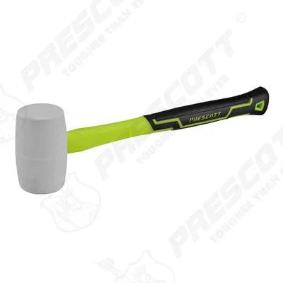 Prescott PHHR116 16 Oz Rubber Mallet – Fiberglass Handle – Durable Non-Marring Hammer for Woodworking, DIY & Construction