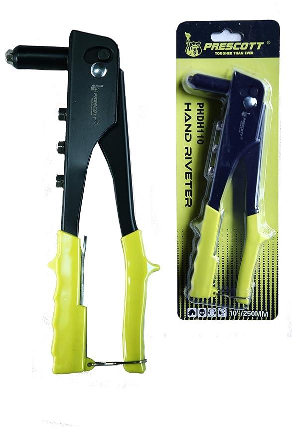 Prescott PHDH110 10'' Hand Riveter – Heavy-Duty Portable Aluminum & Steel Rivet Tool for DIY, Workshop, and Industrial Use