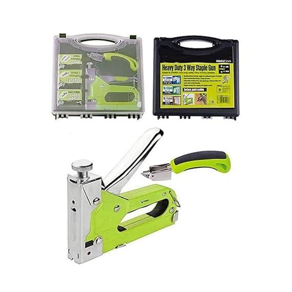 Prescott PHPSU03 3-Way Staple Gun – Compatible with 4–14 mm Staples, Multi-Purpose Tacker for Upholstery, Woodworking & DIY