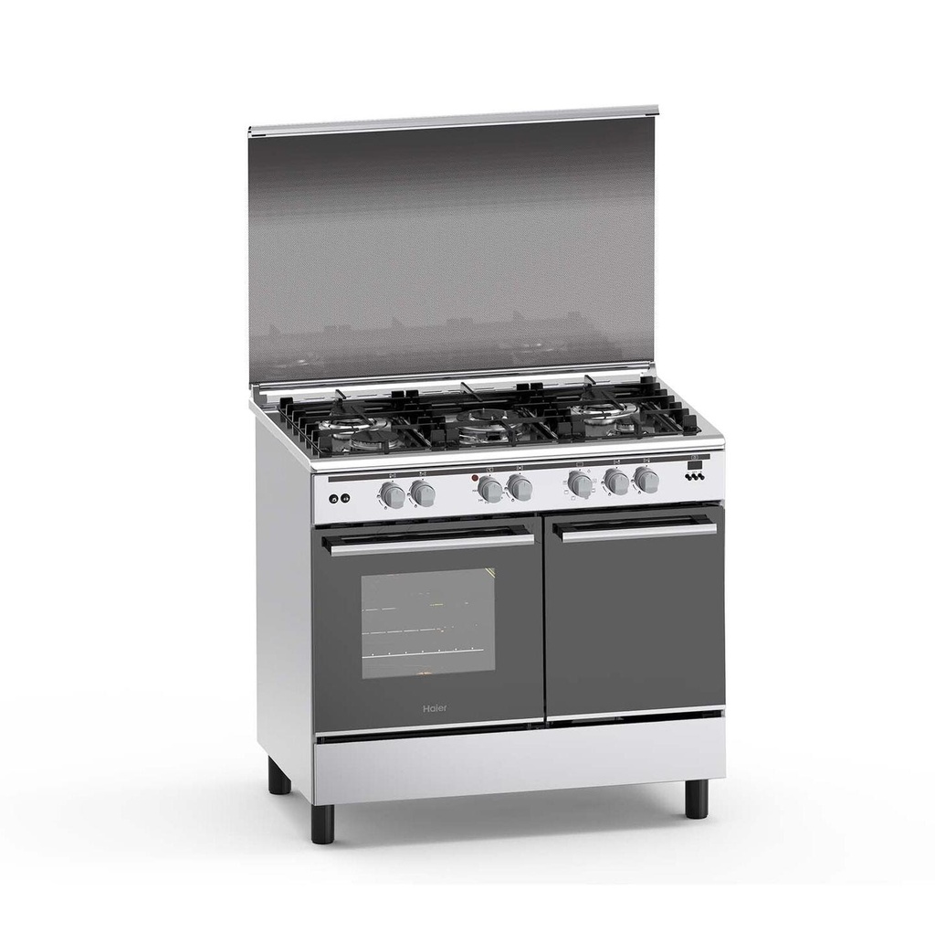 Haier HCR6042DES 4 Gas Burner + 2 Electric Plates 60x90 Cooker – Durable, Energy-Efficient & Modern