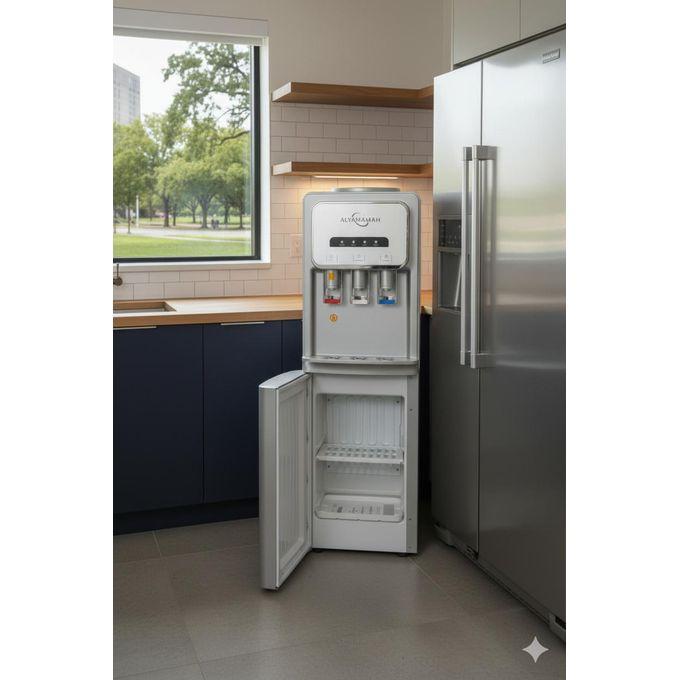 Alyamamah ALWDR-802 3-Tap Water Dispenser – Hot, Normal & Cold Water Cooler with Efficient Compressor Cooling and Elegant Design