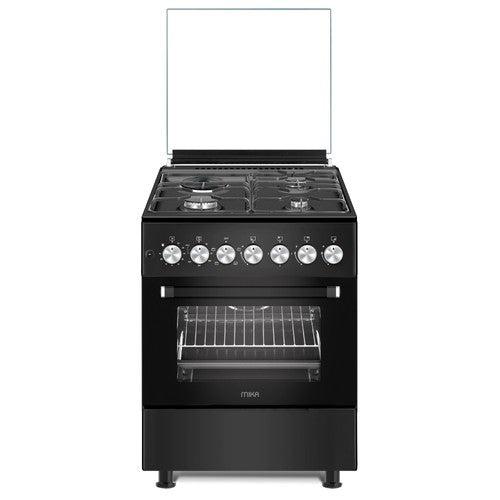 MIKA MST6231E4BL 60x60cm Standing Cooker – 3 Gas Pool Jet Burners, 1 Electric Plate & Electric Oven