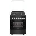 MIKA MST6231E4BL 60x60cm Standing Cooker – 3 Gas Pool Jet Burners, 1 Electric Plate & Electric Oven