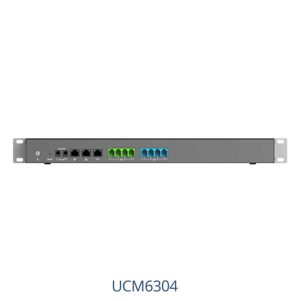 Grandstream UCM6304 IP PBX - Powerful unified communications PBX supporting larger call volumes, multi-site connectivity, and integrated voice, video, and messaging for enterprise communication systems