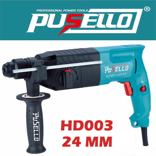 Pusello HD003-P Rotary Hammer Drill – Heavy-Duty Electric Drill for Concrete, Masonry, and Construction Work with Multi-Function SDS Chuck, Variable Speed, and Durable Build