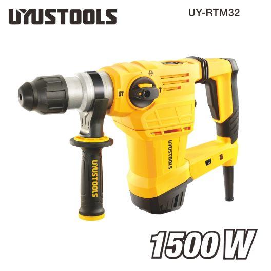 UYUSTOOLS UY‑RTM32 Rotary Hammer – Heavy-Duty 32mm SDS Plus Electric Drill, Concrete Chiseling & Drilling, High Power Industrial Construction Tool