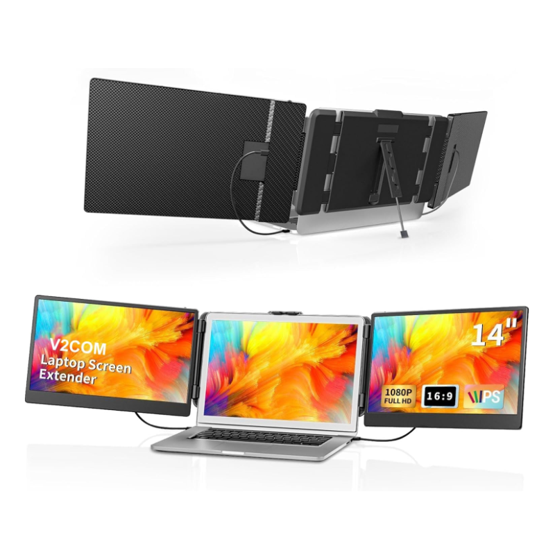 V2COM S2 Triple Laptop Screen Extender 14-inch