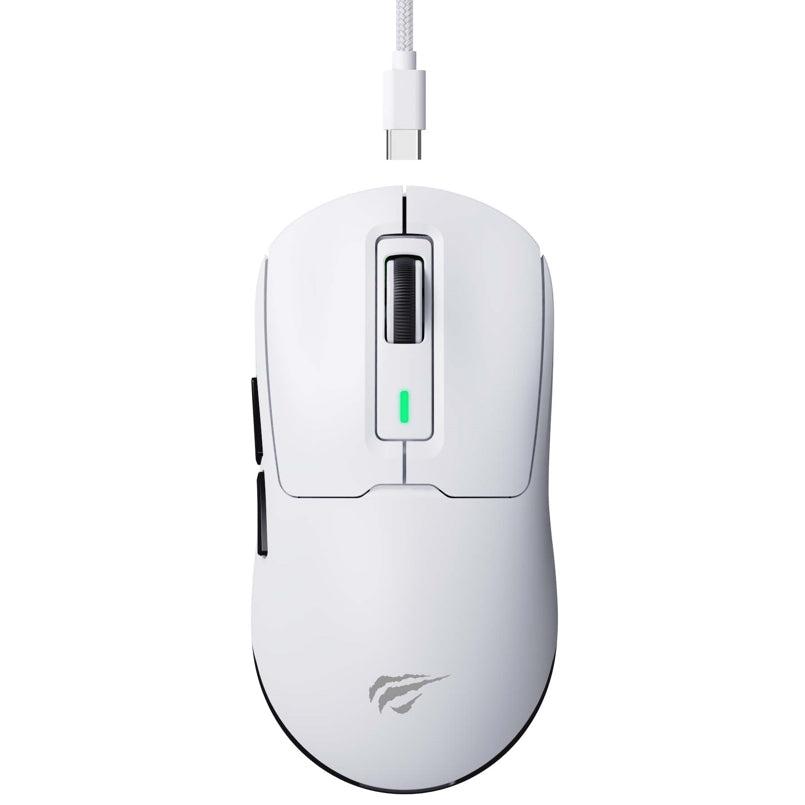 Havit MS969SE Tri-Mode Gaming Mouse – Ultra-Fast Wired, 2.4G Wireless & Bluetooth 5.1, Ergonomic RGB Mouse for PC, Mac, Laptop Gaming and Work