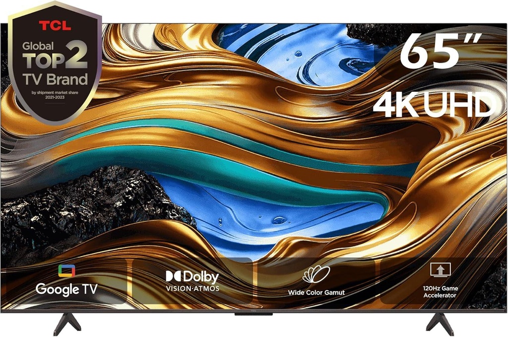 TCL 65P755 65-inch 4K UHD Smart Google TV with HDR10+, 120Hz, Game Master MEMC, Bluetooth, Netflix & YouTube
