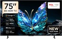 TCL 75V6C 75-Inch 4K UHD Smart Google TV-Ultra-large 75” 4K UHD display with Google TV, HDR support, and built-in Google Assistant