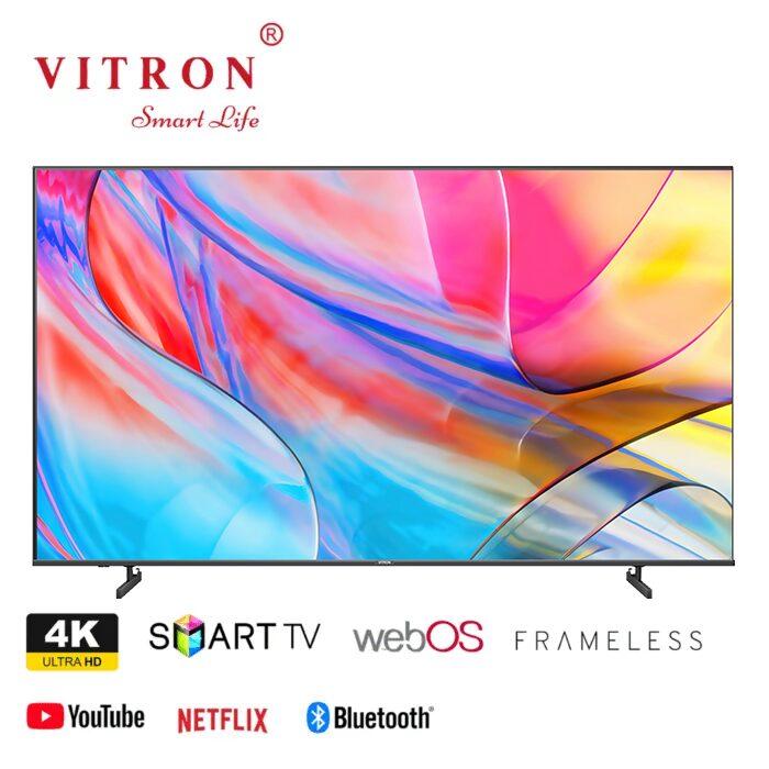 Vitron 85" Smart WebOS 4K UHD TV – Immersive 4K viewing on a massive screen, powered by WebOS with built-in Wi-Fi, Netflix, YouTube, and a sleek frameless design-(HTC8588USWO)