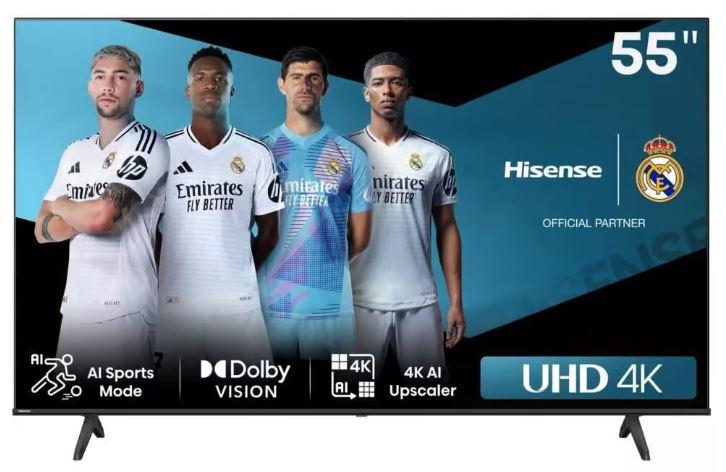 Hisense 55A6Q 55-Inch 4K UHD QLED Smart TV – VIDAA OS, HDR10+, Dolby Audio, HDMI/USB Connectivity
