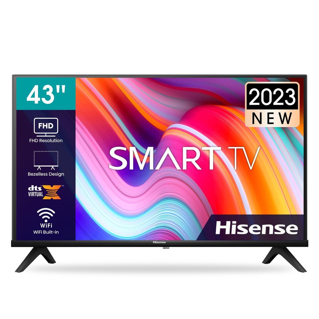 Hisense 43A4K 43-Inch Full HD Smart LED TV – VIDAA OS, Wi-Fi, HDMI/USB Connectivity, Dolby Audio