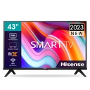 Hisense 43A4K 43-Inch Full HD Smart LED TV – VIDAA OS, Wi-Fi, HDMI/USB Connectivity, Dolby Audio