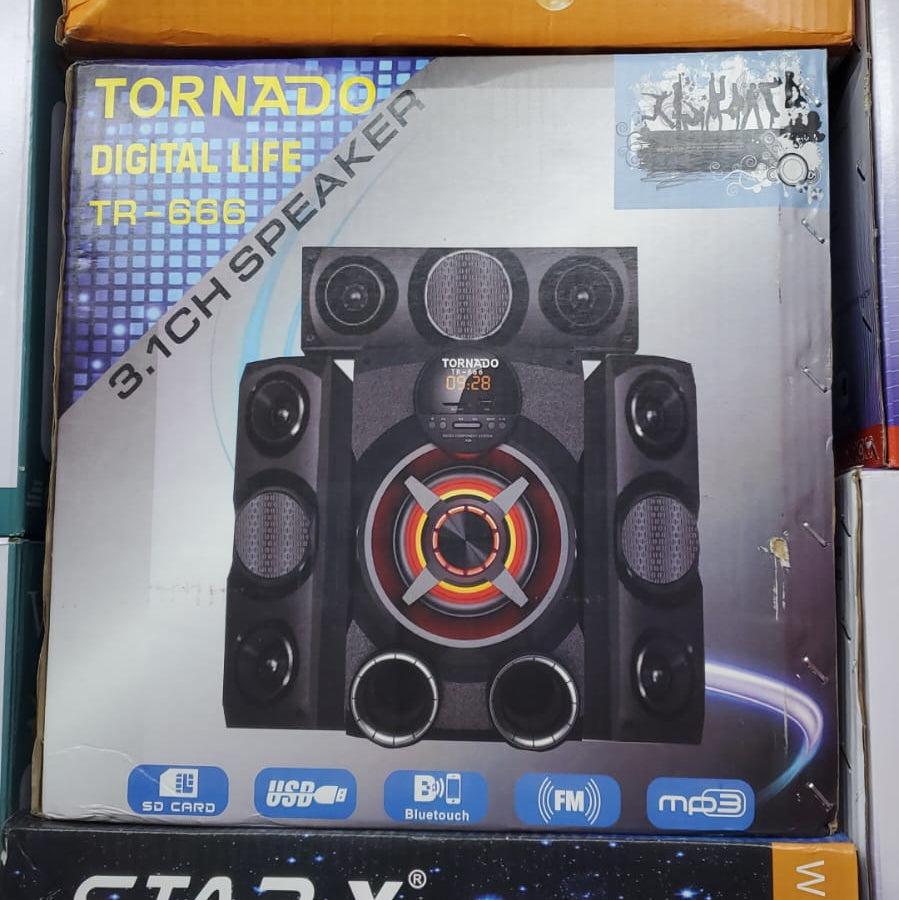 Tornado TR-666 3.1CH Bluetooth Woofer Home Theater System – Powerful Bass Speaker