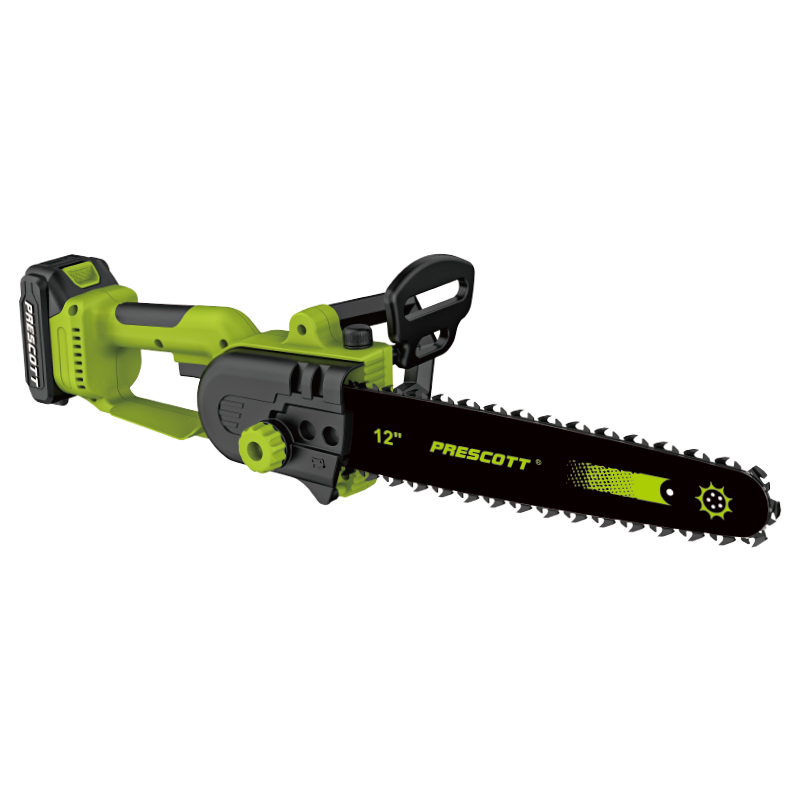 Prescott PT4030501 21V Brushless Cordless Chain Saw – Lithium-Ion Battery, Powerful Lightweight Electric Wood Cutter for Outdoor & Garden Use