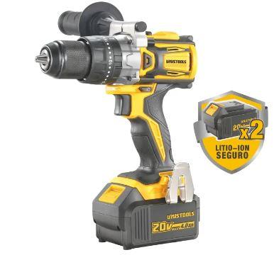 UYUSTOOLS CD-ITL204 Brushless Lithium-Ion Cordless Drill with Impact Function – Includes 1 Battery, Ideal for DIY, Wood, Metal & Construction Work