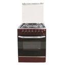 Ramtons EB/303 Cooker 4 Gas 55X55 Dark Red Standing Cooker