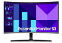 Samsung S3 32" Essential Curved Monitor FHD LS32D392GAMXUE – Delivers clear Full HD visuals with a curved design for comfortable viewing and improved productivity
