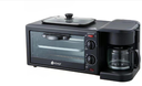 Nunix BE-12 3-in-1 Breakfast Maker-12L Oven, Coffee Maker & Nonstick Frying Pan Combo – Bake, Brew & Fry at Once with Energy Efficiency and Easy Operatio