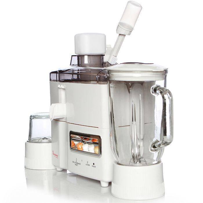 Ramtons RM/278 3-in-1 Juicer, Blender & Grinder – Powerful 500W Motor, Multi-Functional Design, Durable Blades & Easy-Clean White Finish