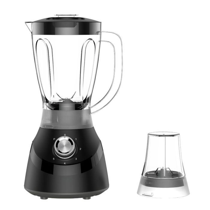 Ramtons RM/764 2-in-1 Blender- Powerful 500W Blender with Grinder, Durable Jar, Sharp Stainless-Steel Blades & Easy Cleaning Design