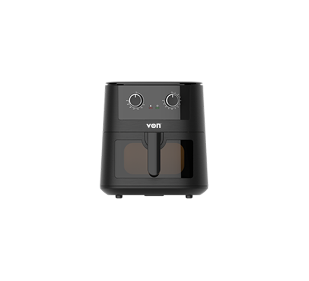 Von VAF065MCK 6.5L Manual Air Fryer – Healthy Oil-Free Cooking, Large Capacity, Fast Heating, and Easy-to-Use