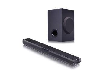 LG SQC1 2.1 Channel Soundbar with Wireless Subwoofer – 160W Powerful Bass, Bluetooth, Dolby Audio
