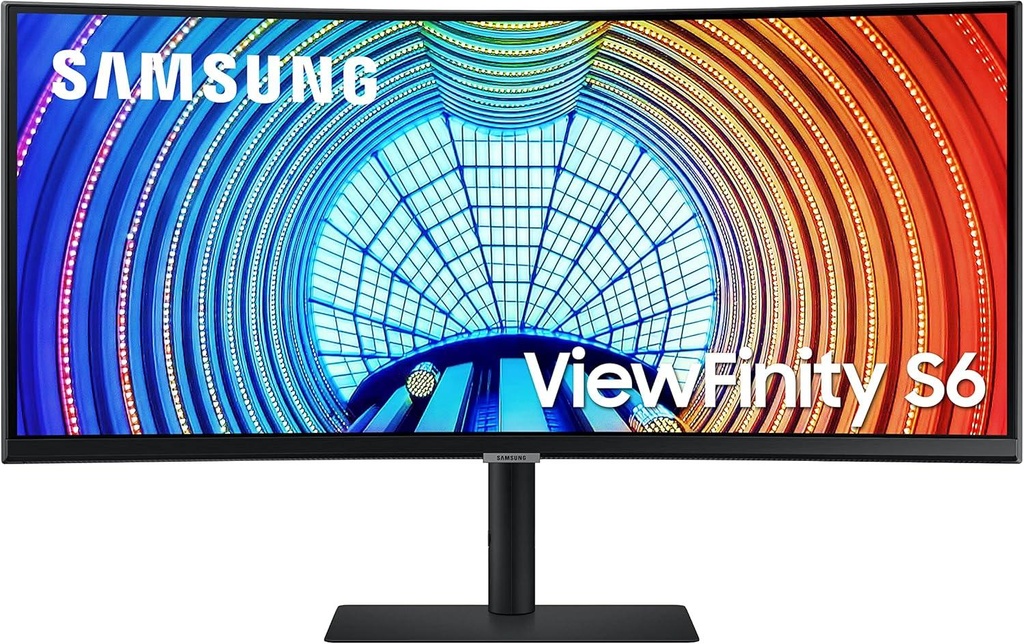 Samsung S6 ViewFinity 34" Ultra‑Wide WQHD Monitor – 100Hz,USB‑C 90W, HDR10 & KVM – Immersive Productivity Display(LS34A654UBNXGO)