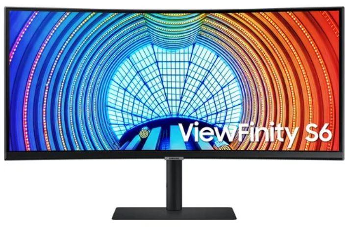 Samsung S6 ViewFinity 34" Ultra-Wide WQHD Monitor – 100Hz, VA Panel, USB-C, HDR10 & Ergonomic Stand – Professional Display for Productivity & Multitasking(LS34C654VAMXUE)